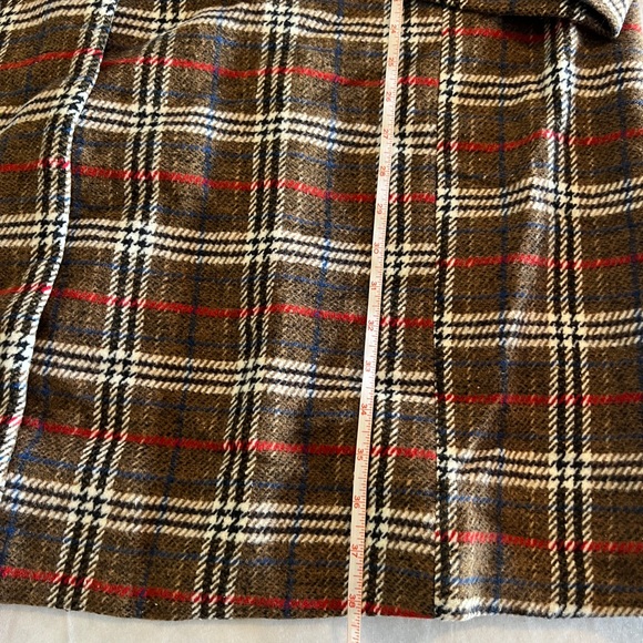 2X Urban Republic Plus Size Red Brown Plaid Flannel Long Coat NEW Jacket Winter - Picture 5 of 15